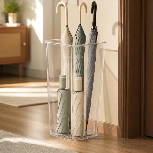 Transparent Umbrella Holder Clear Open-Top Holder Versatile Rain Gear Organizer - Image 7