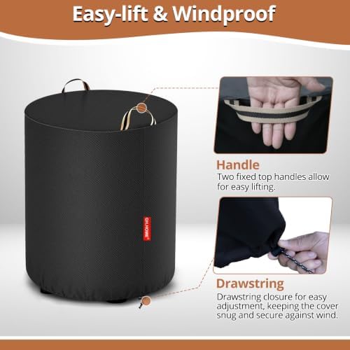 QH.HOME Fire Pit Cover for Ninja Fireside 360 Fire Pit 600D 100% Waterproof - Image 6