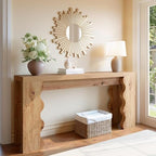 70.9" Farmhouse Entryway Table, Wood Console Table, Behind Couch table by KARLOTT