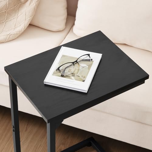 AMHANCIBLE C Shaped End Table, Slide Under Couch Table - Image 5