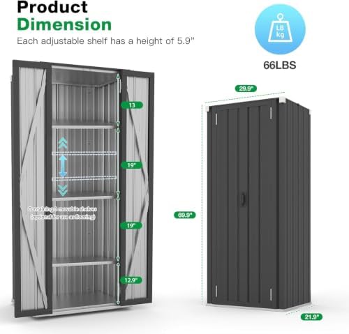 AECOJOY Outdoor Storage Cabinet Waterproof - Image 6