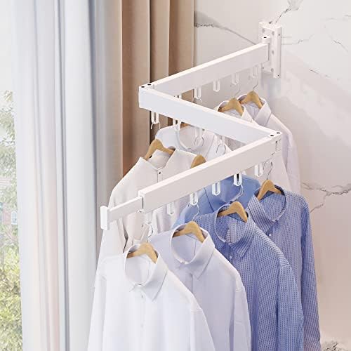 LIENAHU Clothes Drying Rack, Laundry Drying Rack, Clothes Rack Wall Mount - Image 3