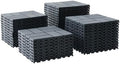 44 Pack Interlocking Deck Tiles, 12x12 Inch Modern Plastic Outdoor Flooring by Unknown