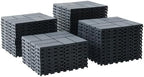 44 Pack Interlocking Deck Tiles, 12x12 Inch Modern Plastic Outdoor Flooring by Unknown