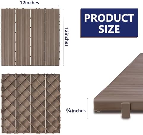 180 PCS Plastic Interlocking Deck Tiles - Image 2