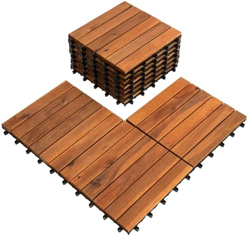 Bliss Outdoors Acacia Interlocking Deck Tiles by BlissHammocks