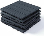 Interlocking Deck Tiles 44 Pack, Plastic Outdoor Deck Tiles by YumiMuasy