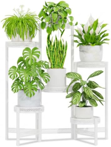 iDavosic.ly Plant Stand Indoor Outdoor, 6 Tier Iron Corner Shelf by iDavosicly