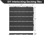 PrimeZone 54 PCS Plastic Interlocking Patio Deck Tiles Outdoor All Weather - Image 2