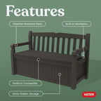 Keter Solana 70 Gal Outdoor Storage Bench - Image 6