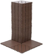 Plastic Interlocking Deck Tiles 12"x12" Waterproof Outdoor Patio Flooring PP - Image 5