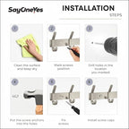 Coat Rack Wall Mount – Brushed Nickel 24 Inch Stainless Steel Hook Rail - Image 7