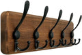 WEBI Rustic Coat Rack Wall Mount, Solid Wood Coat Hooks Wall Mounted Coat Hanger by WEBI