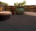 12"x12" Deck Tiles, 36 Pack Interlocking Patio Flooring, Dark Grey - Image 6