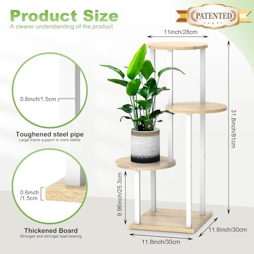 4 Tier Plant Stand Indoor Corner Tall Shelf - Image 2