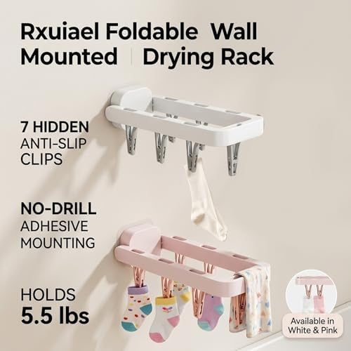 Wall Mounted Drying Rack with 7 Hidden Clips - Image 2