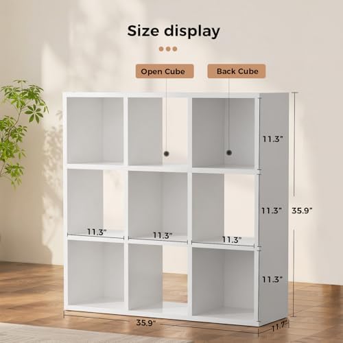 LUCKLIFE 9-Cube Storage Organizer, Modular Bookcase Shelf - Image 2