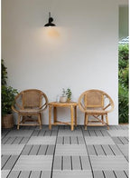 FloorPops Straight Groove Interlocking Deck Tiles, Light Grey - Image 3