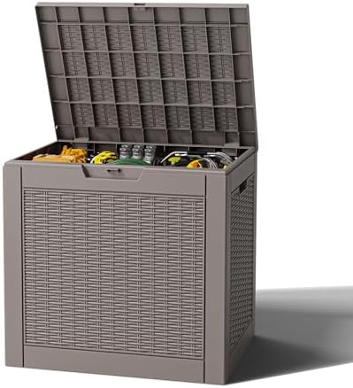 Outdoor Storage Box, Resin Deck Boxes Indoor and outdoor, Waterproof Storage by NBYSGO