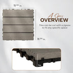 IDZO Wood Plastic Composite Deck Tiles Set of 10, Sustainable FSC Composite - Image 4