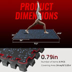 SUPERJARE 0.79'' Extra-Thick 6 Pcs 24 Sq Ft Exercise Equipment Mats - Image 6