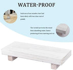 Wood Bathroom Tray Farmhouse Decor Kitchen Soap Holder, 8.7" X 3.6" White - Image 4