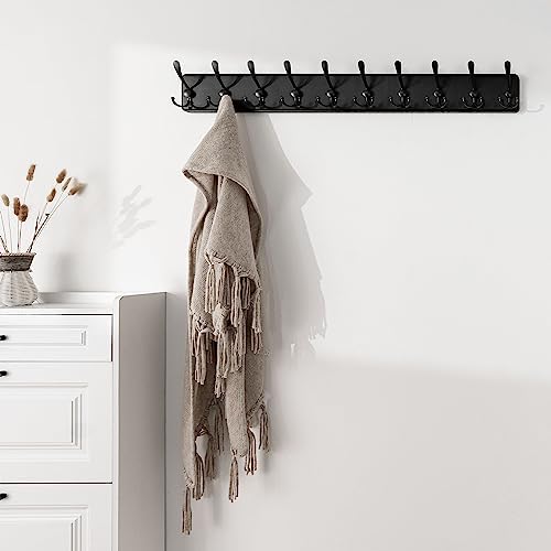 SKOLOO Rustic Large Wall Mounted Coat Rack-38.6" Long Coat Rack - Image 2