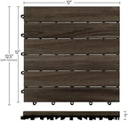 Yaheetech 108PCS Deck Tiles Acacia Wood Interlocking Outdoor Flooring - Image 3