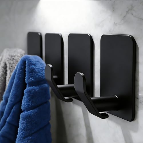 DELITON 4 Pack Adhesive Hooks by DELITON