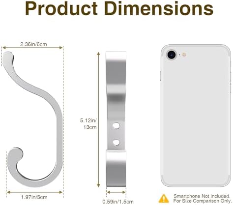 Coat Hooks Wall Mount, Heavy Duty Wall Hooks - Image 6