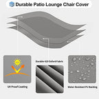 OutdoorLines Waterproof Patio Chaise Lounge Chair Cover - Image 3