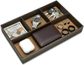Leather Valet Organizer Nightstand & Dresser Storage Tray by AUMISKY