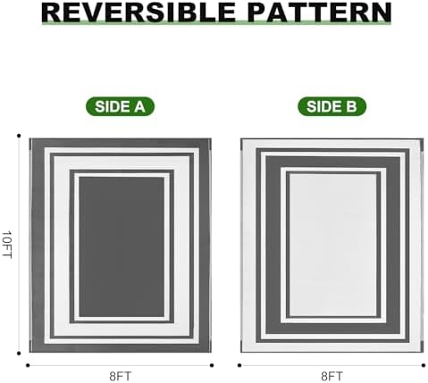 RURALITY Outdoor Rugs 8x10 Waterproof - Image 2