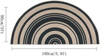 Easy Jute Rug 3x6Ft Half Circle Rainbow Carpet - Image 2