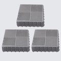 18 Pack Modular Interlocking Tiles Double Non-Slip 12"x12" Gray by wiiiw
