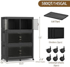 SAILUN 579Qt Stackable Storage Bins, Storage Cabinet - Image 4