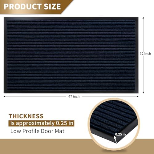 Yimobra Front Door Mat Outdoor Indoor 47x32, Waterproof Doormat - Image 2