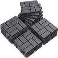 Goovilla Plastic Interlocking Deck Tiles, 27 Pack 12"x12", Dark Grey by Goovilla