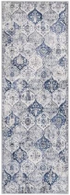 Lahome Moroccan Washable Runner Rug, 2x6 Blue Kitchen Runners - Image 3
