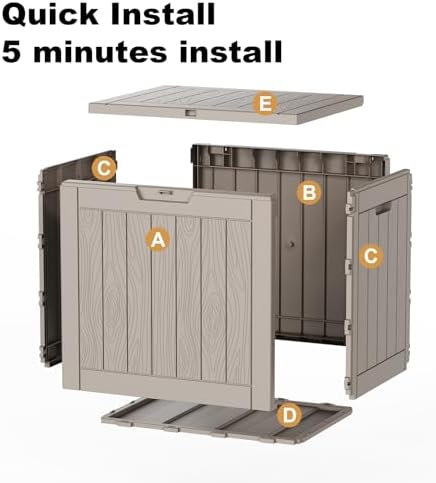 35 Gallon Outdoor Storage Box, Lockable Waterproof Deck Box - Image 5