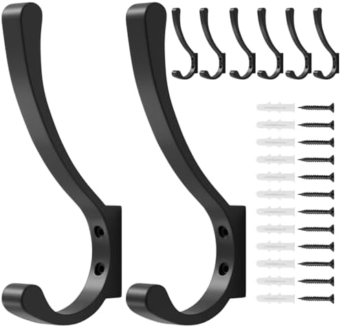 Coat Hooks Wall Mounted, Heavy Duty Hooks Hanging Towel by saffruff
