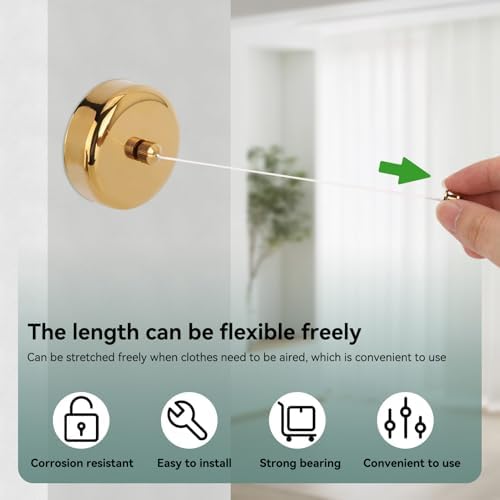 Retractable Clothesline Indoor, Laundry Line Clothes - Image 2