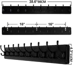 SKOLOO Rustic Wall Mounted Coat Rack, 10 Hooks, Solid Wood - Image 5