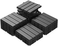 Goovilla Plastic Interlocking Deck Tiles, 27 Pack, Dark Grey by Goovilla