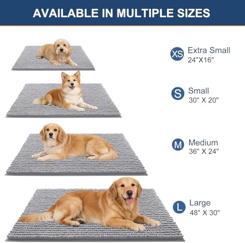 OLANLY Dog Door Mat for Muddy Paws 70x24, Extra Absorbent Chenille Mud Mat - Image 2