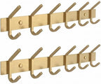 Brushed Gold Wall Mounted Coat Rack – 17 Inch Stainless Steel Rail by SAYONEYES