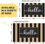 KILOCOCO Striped Rug 3x5 ft Washable Woven Front Door Rug - Image 2