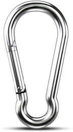 1pc 5.50 inch Large 304 Stainless Steel Carabiner Clip Hooks Spring Snap by KINLINK