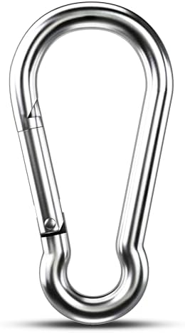 1pc 5.50 inch Large 304 Stainless Steel Carabiner Clip Hooks Spring Snap by KINLINK