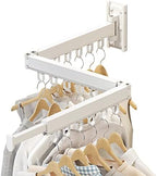 Wall Mounted Foldable Clothes Drying Rack, Heavy Duty 3-Fold Laundry Airer by CHAHUANV